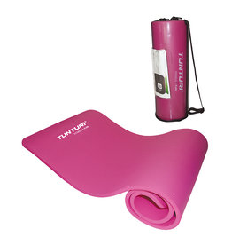 Tunturi Fitnessmat NBR, Roze, met tas