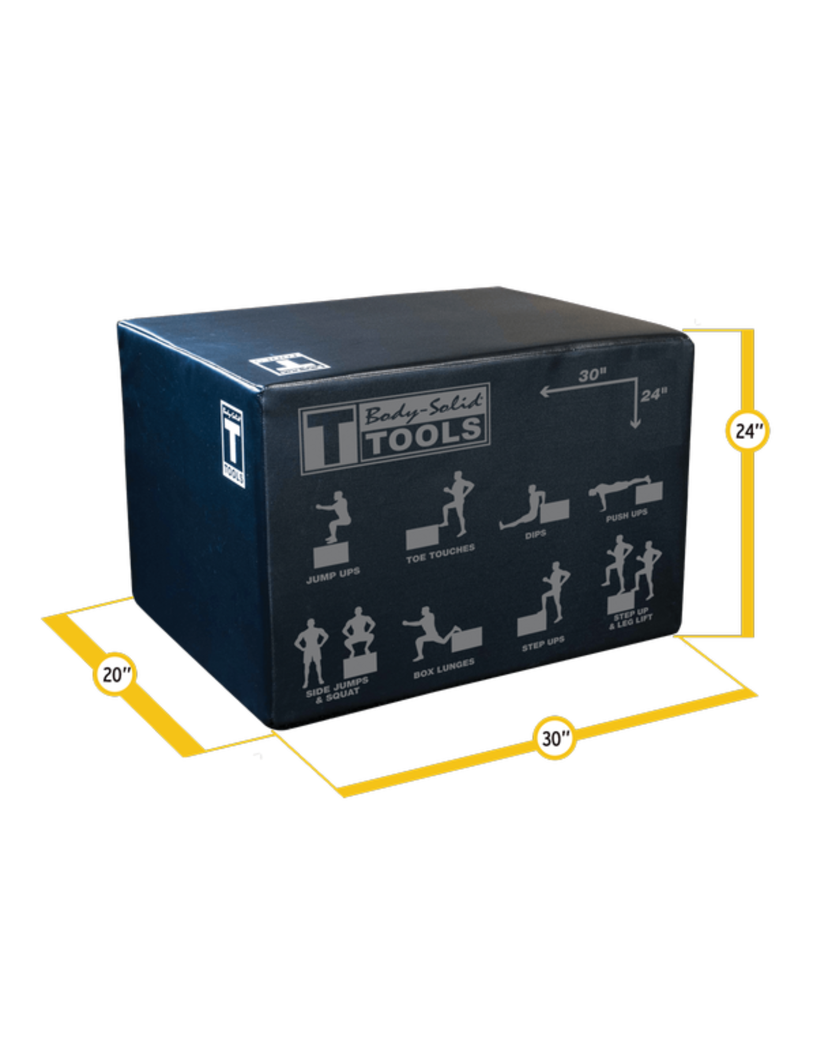 Body-Solid Body-Solid Soft-Sided Plyo Box met drie verschillende zijdes - 50 cm - 60 cm - 70 cm