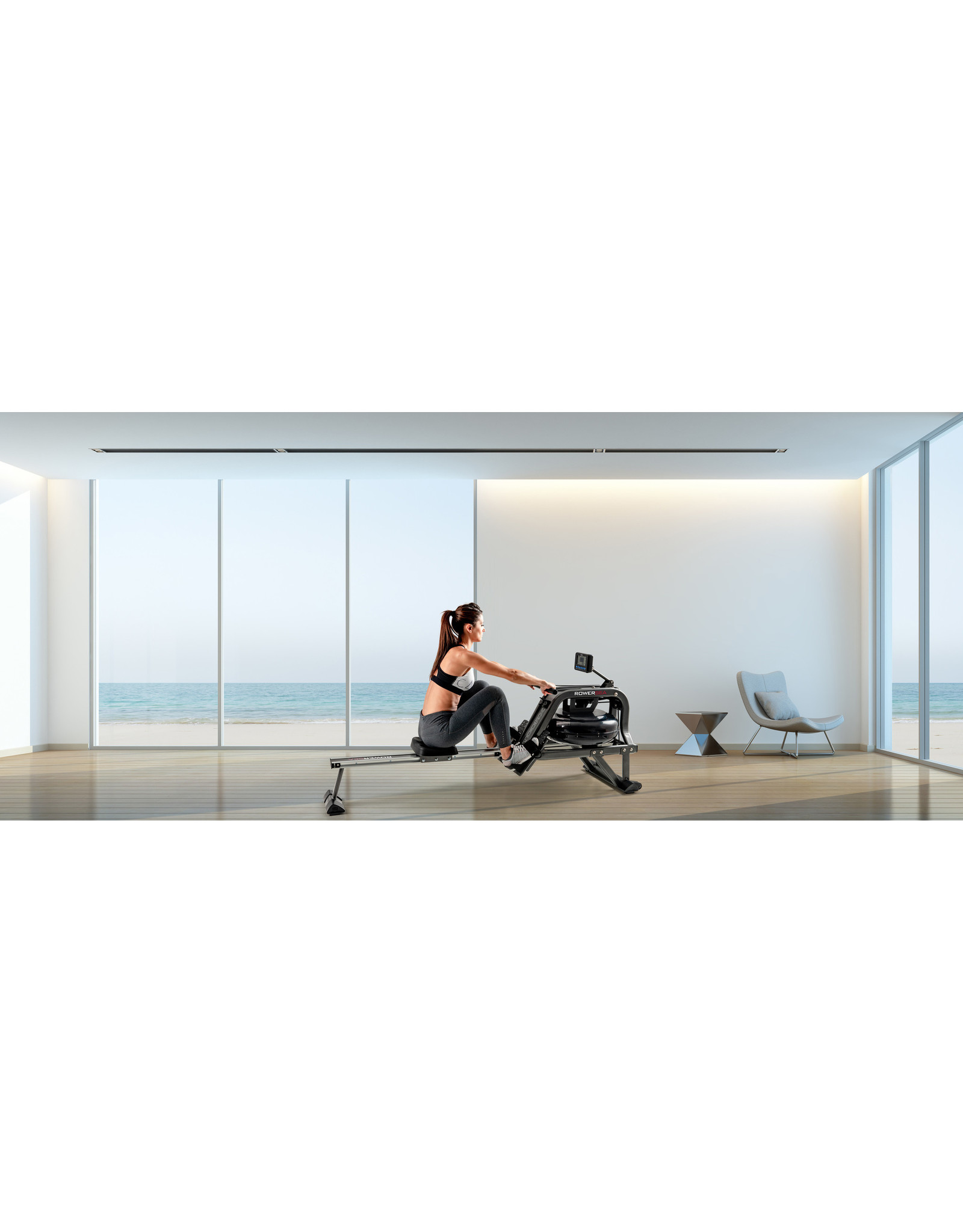 Toorx Fitness Toorx ROWER-SEA waterroeier - 6 weerstanden - hartslagmeting - 130 kg gebruikersgewicht