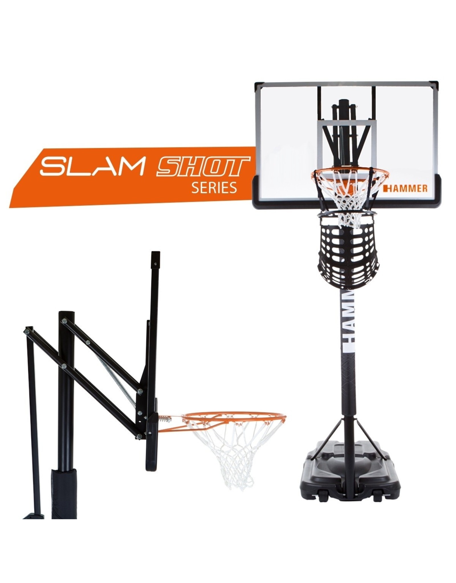 Hammer Fitness Hammer SLAM SHOT PRO S Basketbal hoop incl. retour systeem