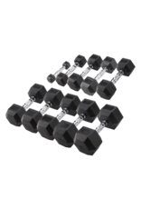 Body-Solid Body-Solid Hexa Rubber Dumbbell Set 1 -10 kg + opbergrek