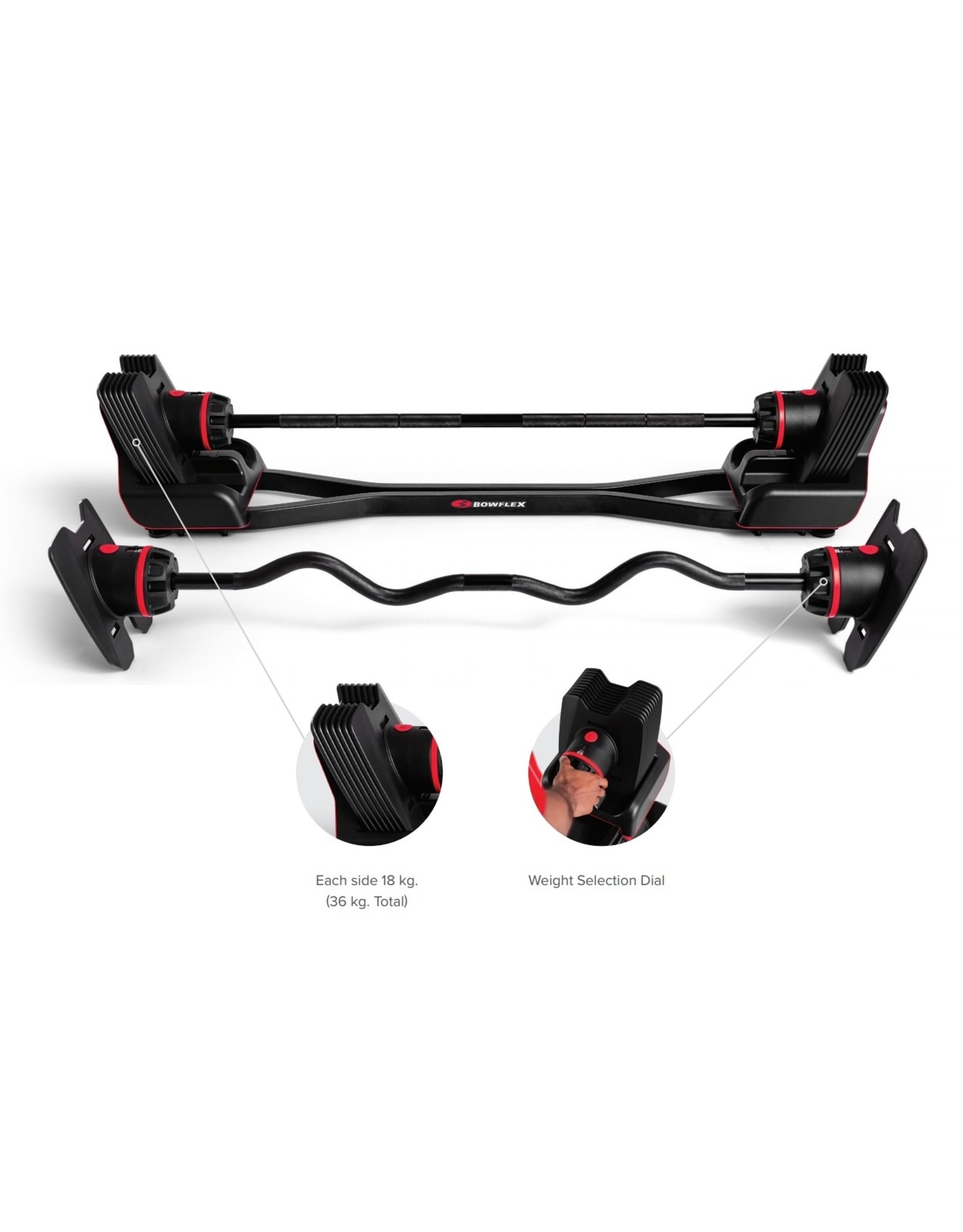 Bowflex Bowflex SelectTech 2080 Barbell en Curlbar - 9 - 36 kg verstelbaar