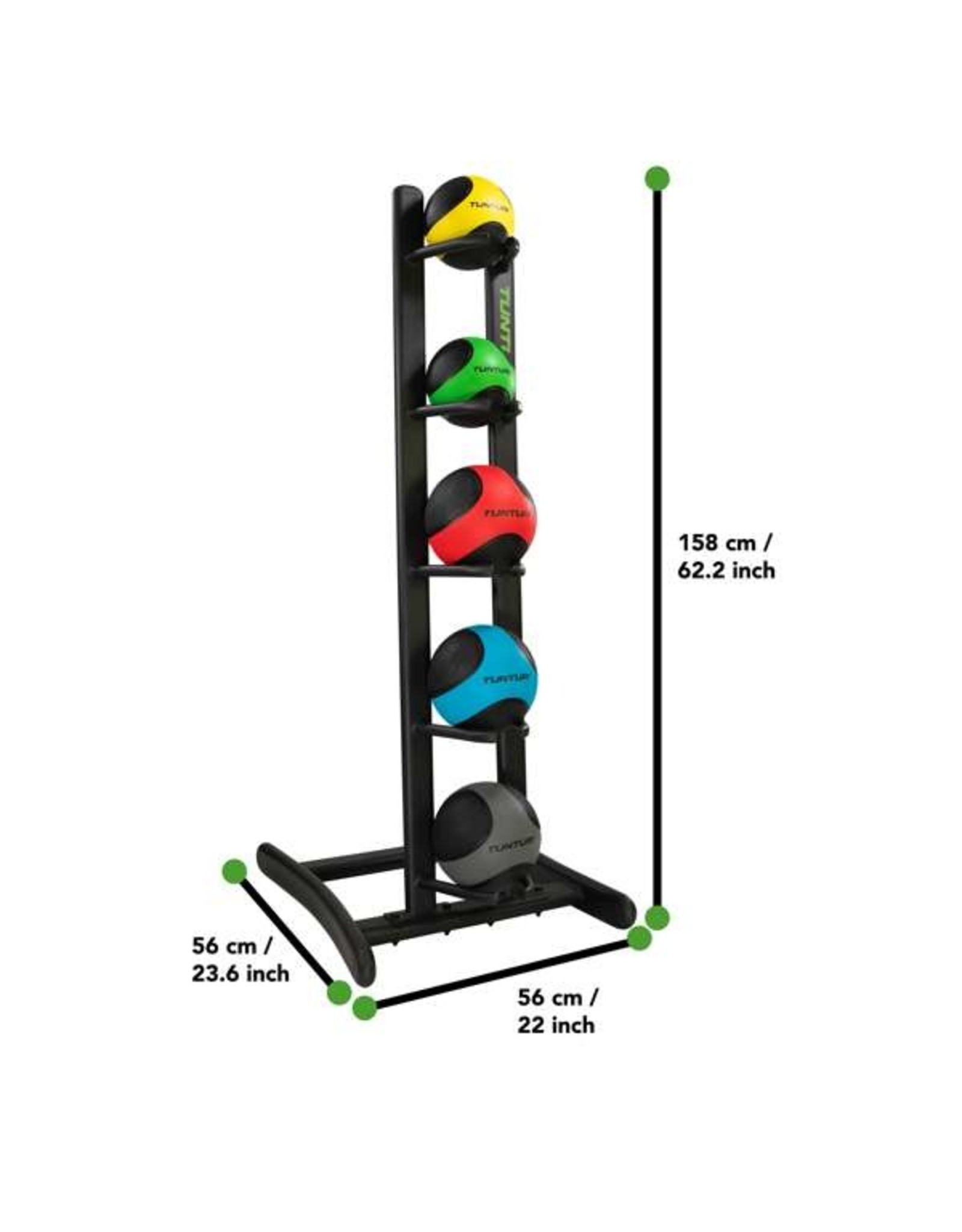 Tunturi Tunturi Medicine Ball Rack, Black