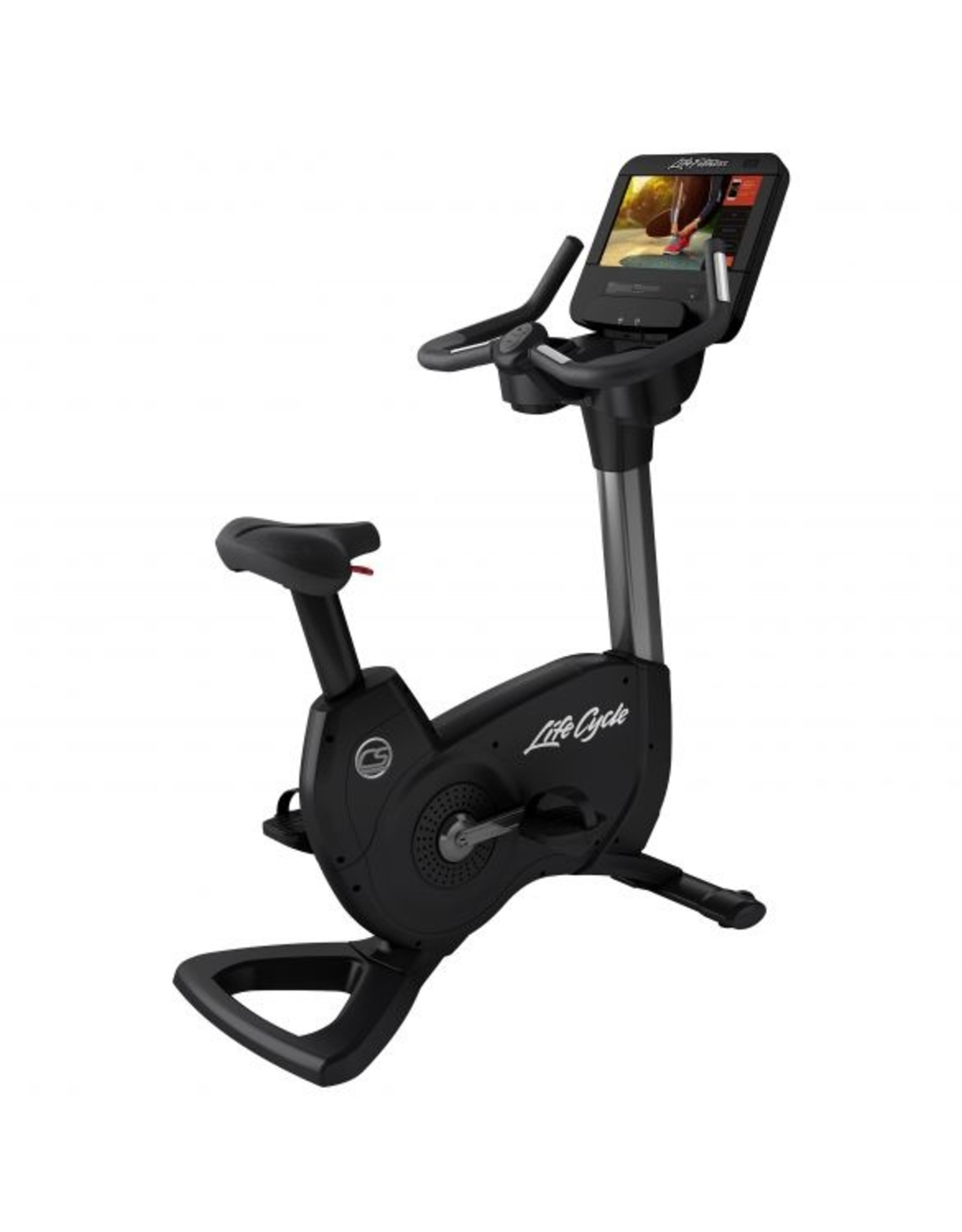 Life Fitness Life Fitness Platinum Club Series Lifecycle upright bike met Discover SE3HD Console in Titanium Storm