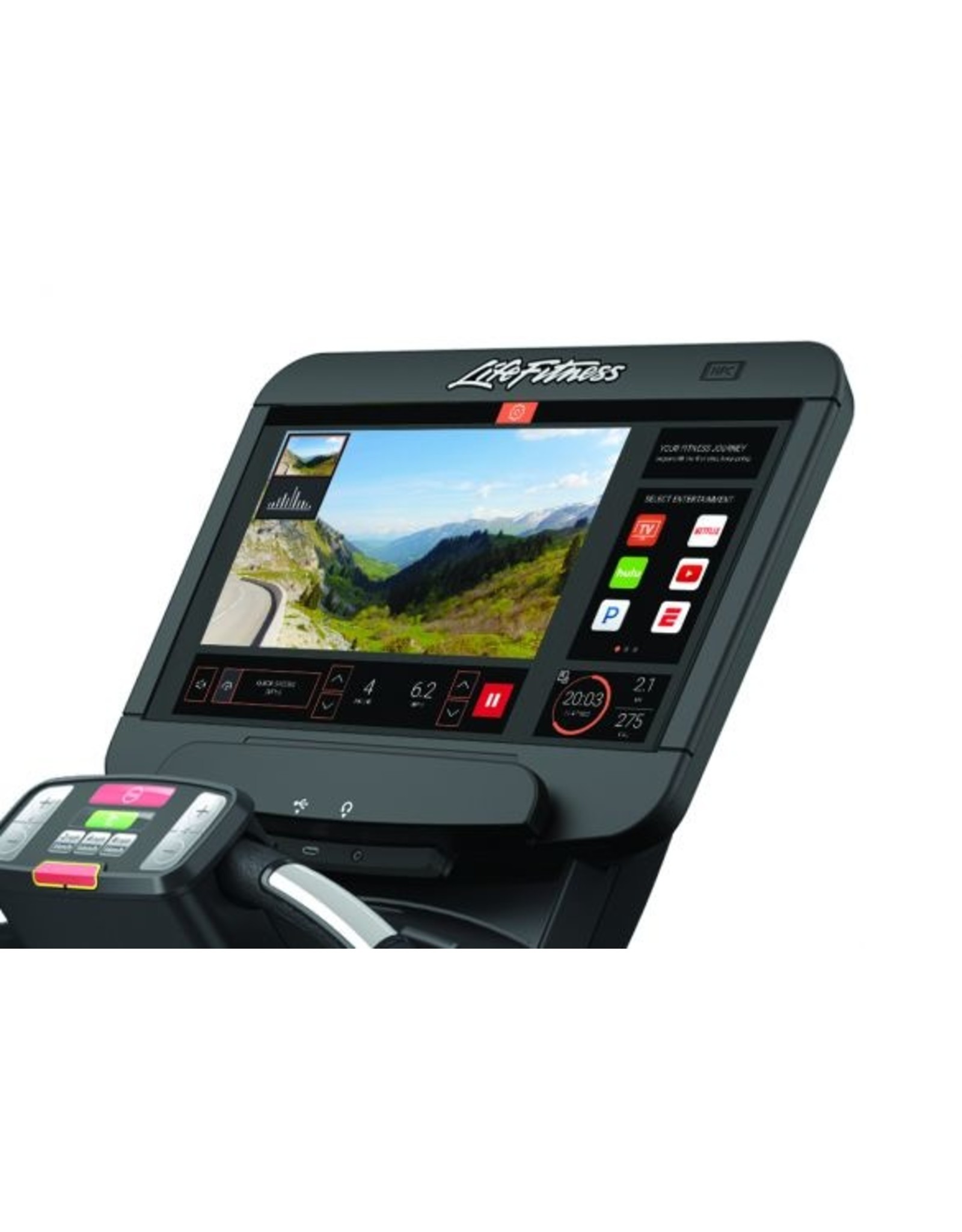 Life Fitness Life Fitness Platinum Club Series Lifecycle upright bike met Discover SE3HD Console in Titanium Storm