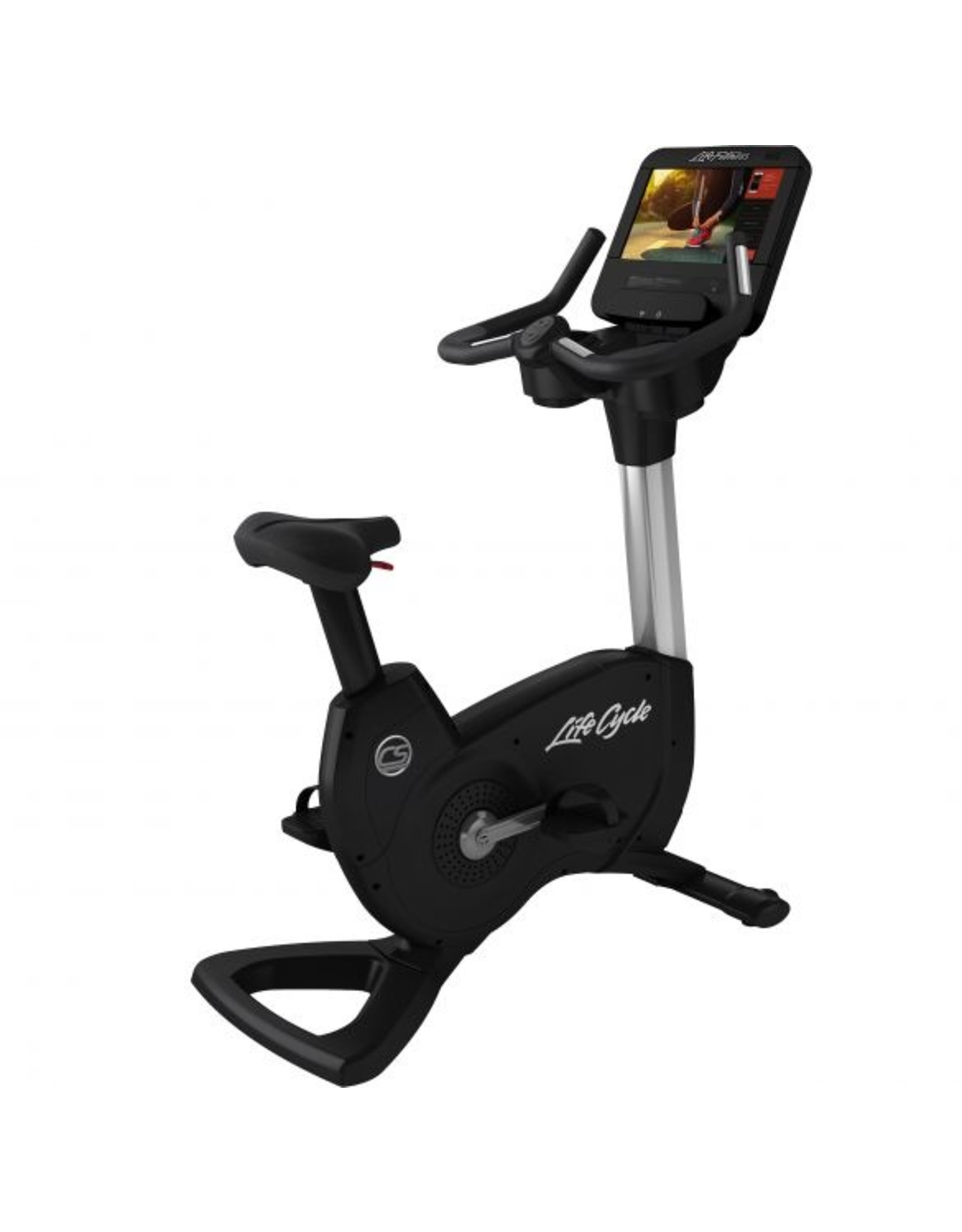 Life Fitness Life Fitness Platinum Club Series Lifecycle upright bike met Discover SE3HD Console in Arctic Silver