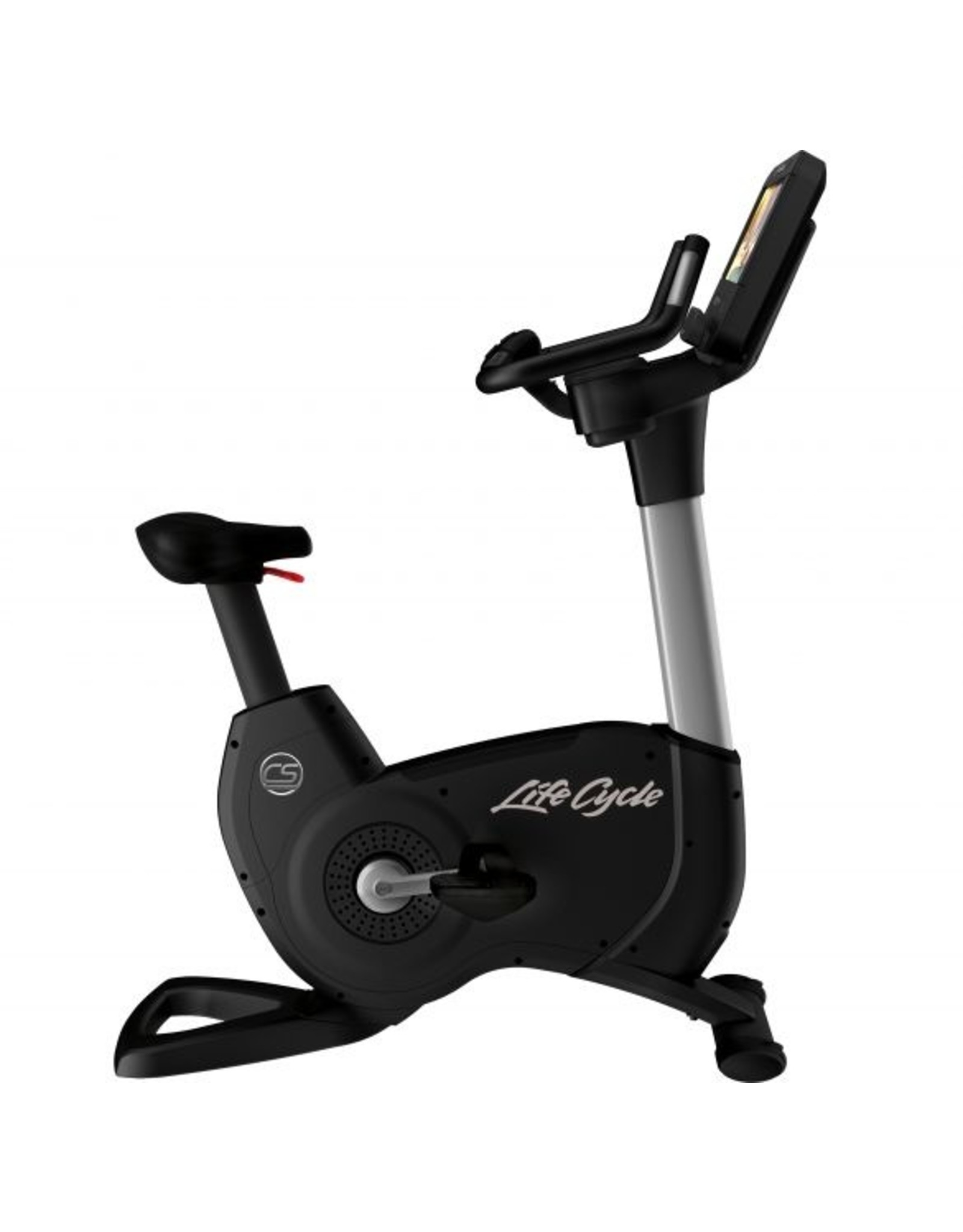 Life Fitness Life Fitness Platinum Club Series Lifecycle upright bike met Discover SE3HD Console in Arctic Silver