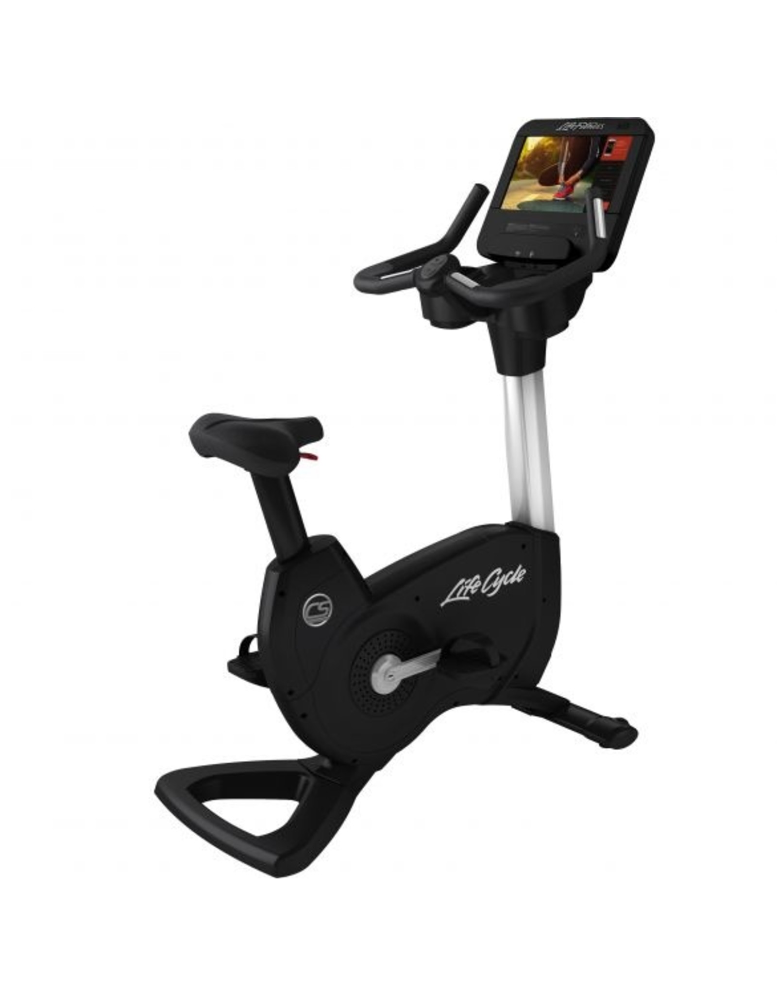 Life Fitness Life Fitness Platinum Club Series Lifecycle upright bike met Discover SE3HD Console in Diamond White