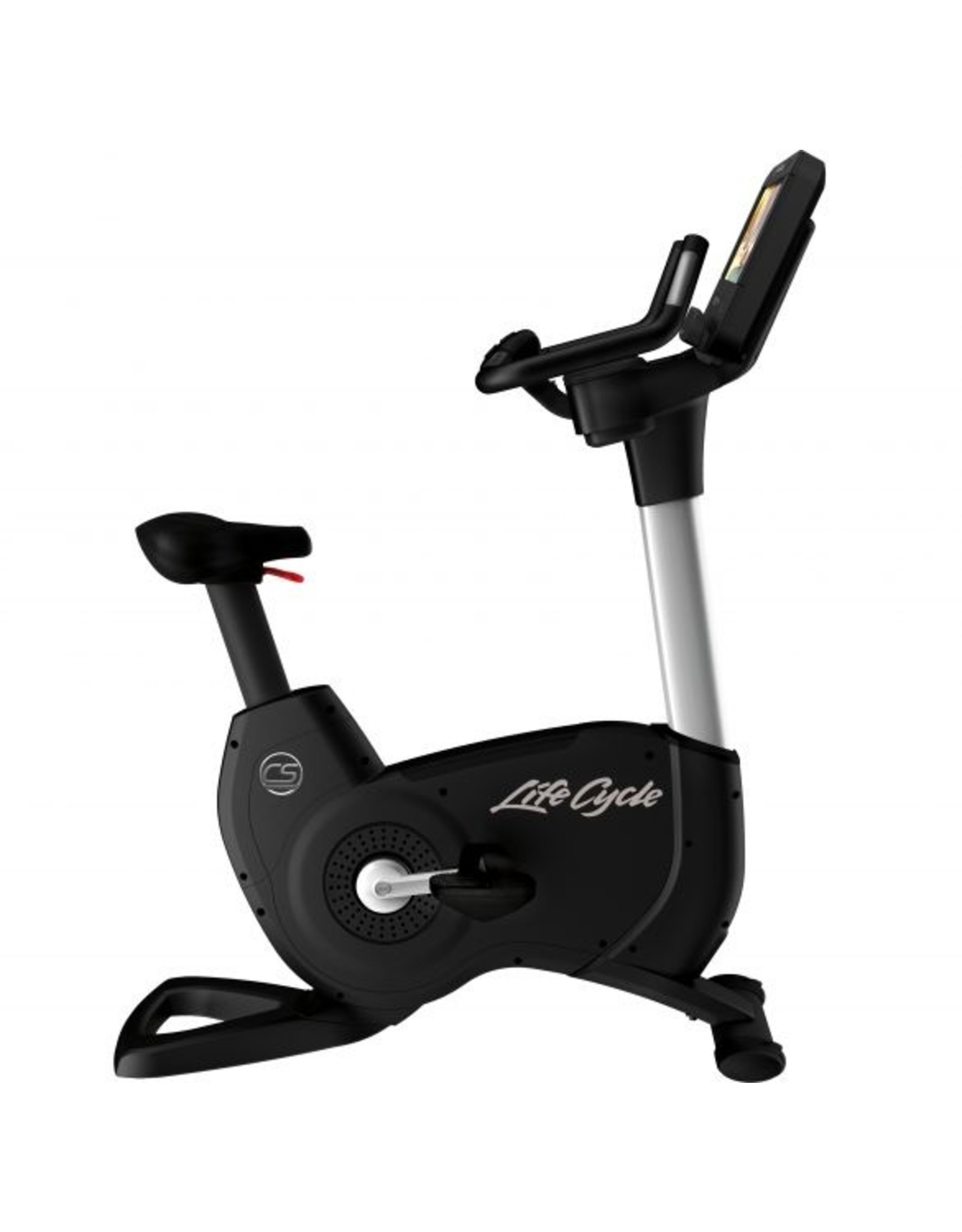 Life Fitness Life Fitness Platinum Club Series Lifecycle upright bike met Discover SE3HD Console in Diamond White