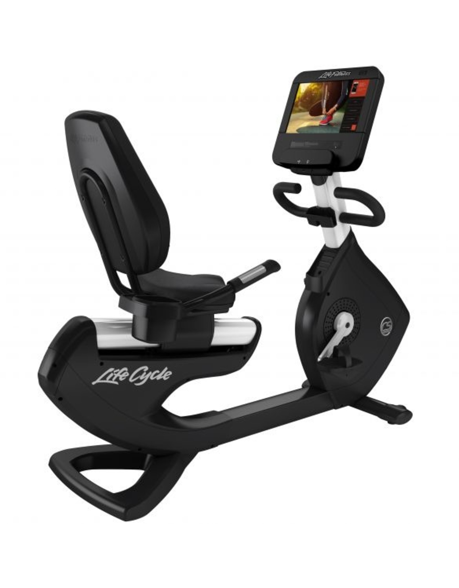 Life Fitness Life Fitness Platinum Club Series Lifecycle recumbent bike met Discover SE3HD Console in Diamond White