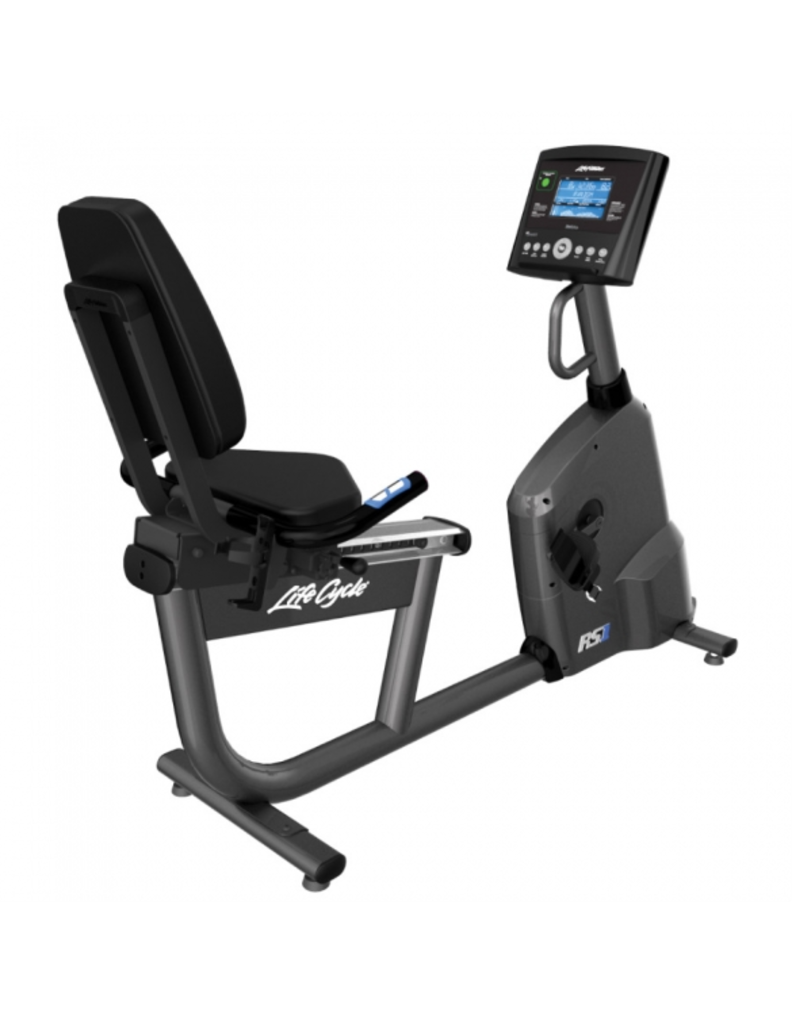 Life Fitness RS1 Lifecycle recumbent bike met Go Console