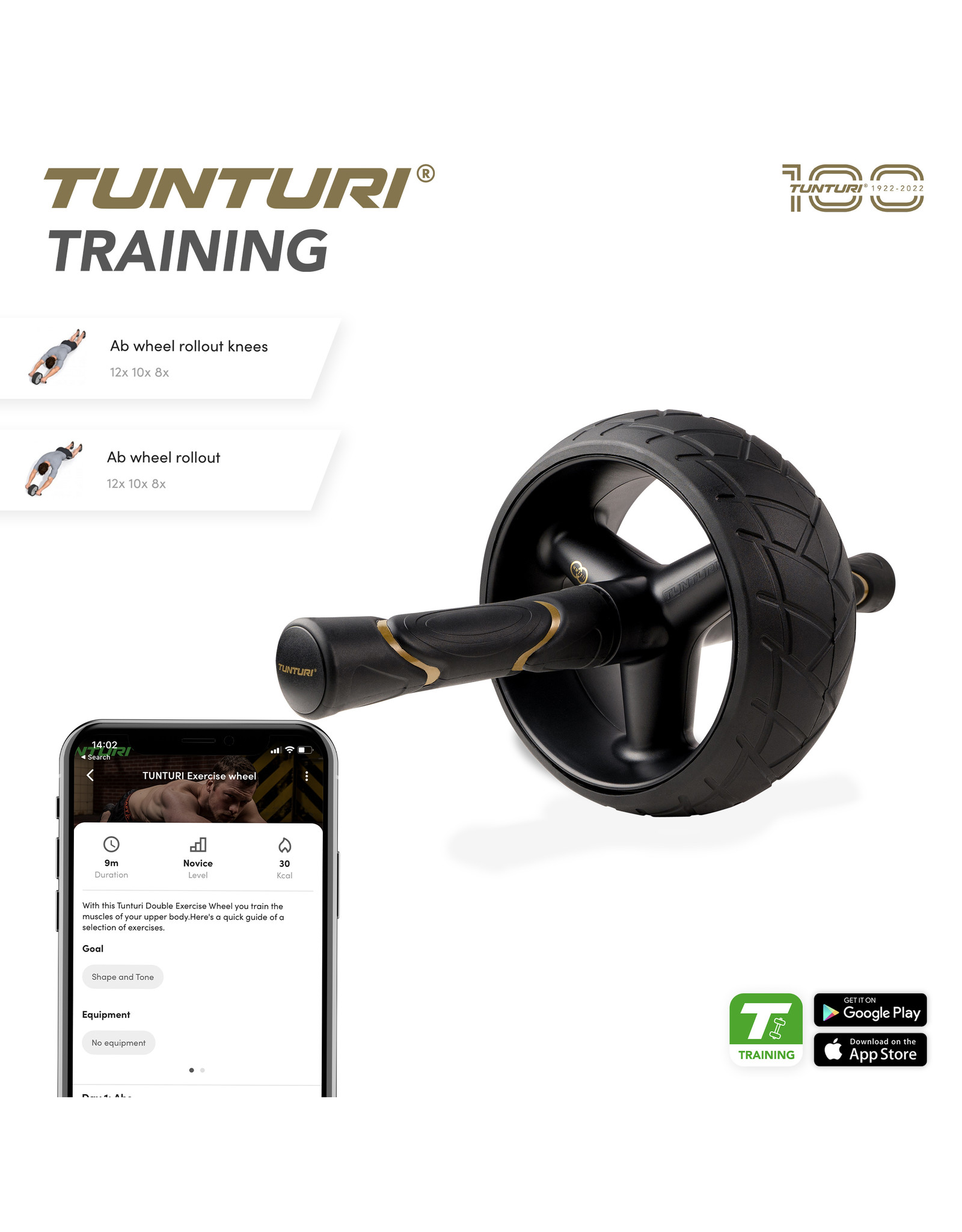 Tunturi Tunturi Centuri PRO Exercise Wheel deluxe