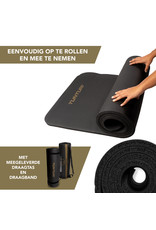 Tunturi NBR Non Slip Yoga Fitness Mat – Soft Sports Training Pad for Work out, Gymnastics  (Black)