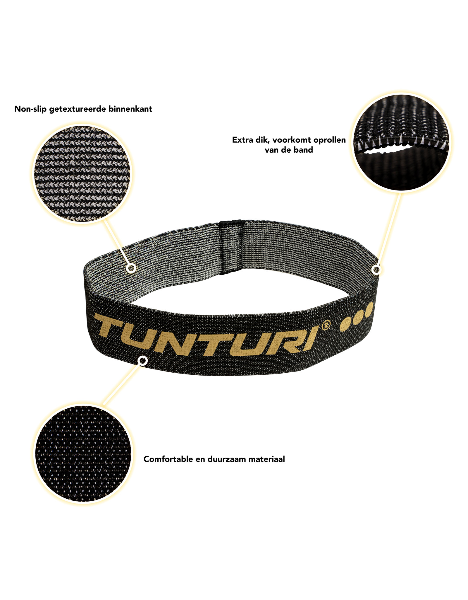 Tunturi Tunturi Textile Resistance Band set - 3 Pieces