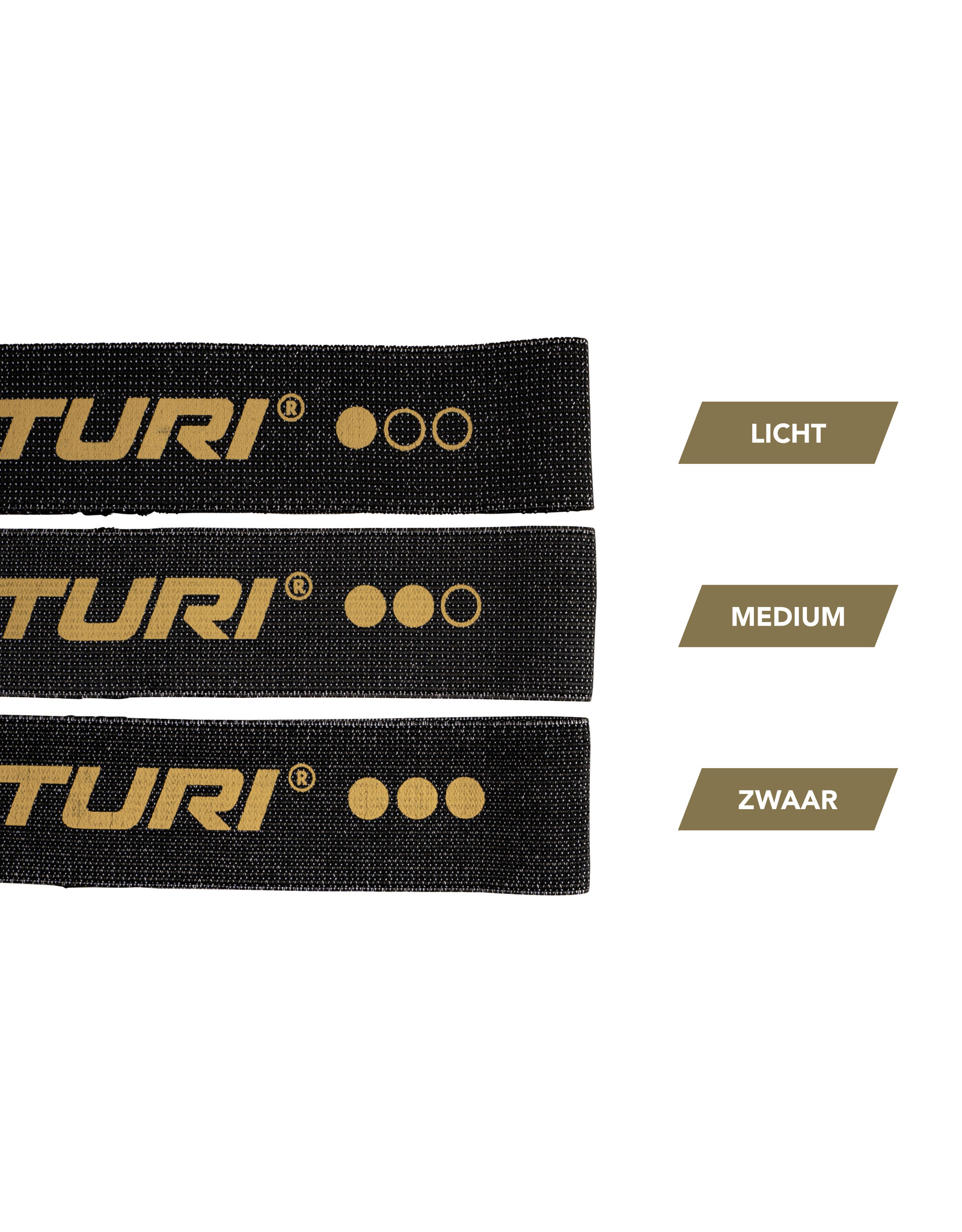 Tunturi Tunturi Textile Resistance Band set - 3 Pieces