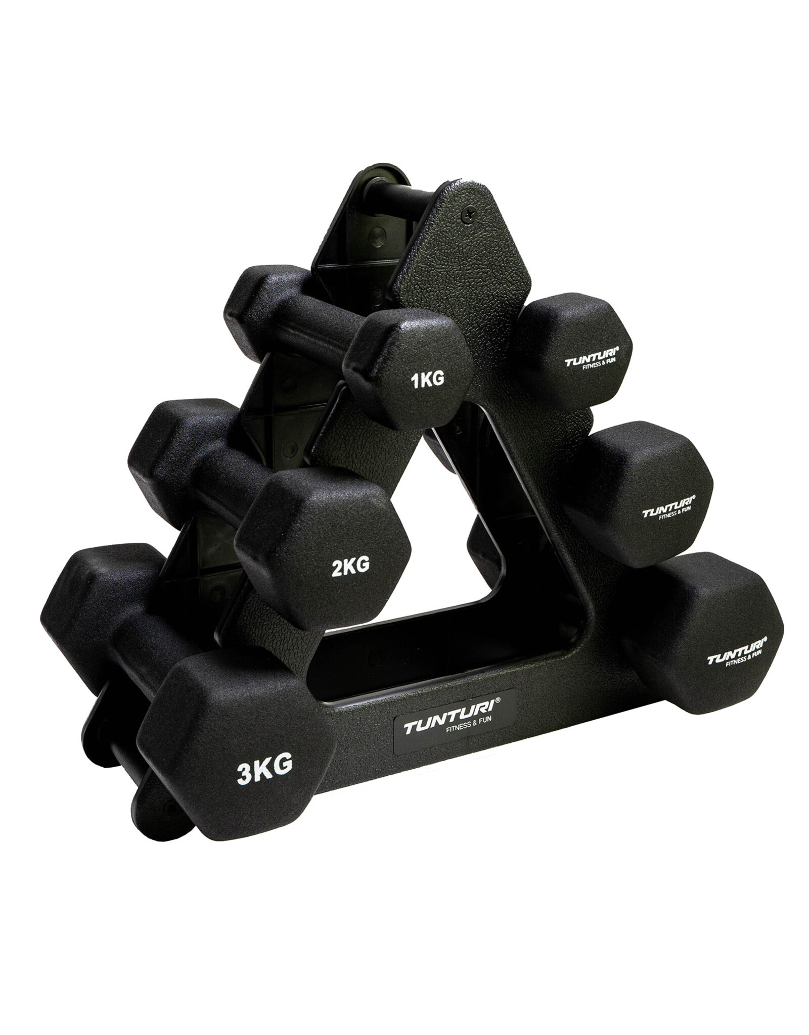 Tunturi Tunturi Neoprene Dumbellset 3Prs+Stand