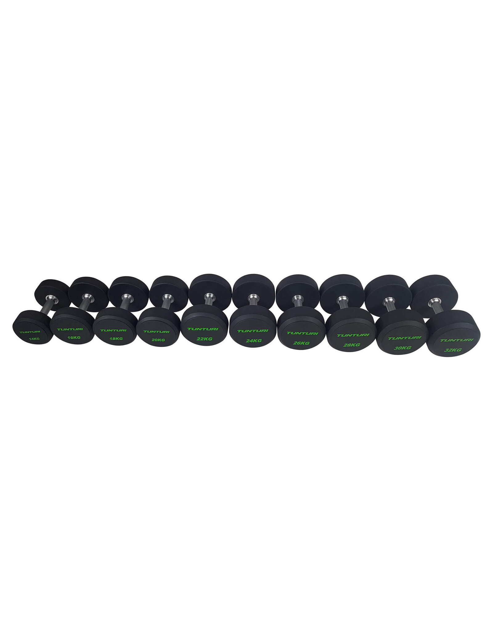 Tunturi Tunturi PU Pro Dumbbell Set 14-32kg (10prs, 460kg)