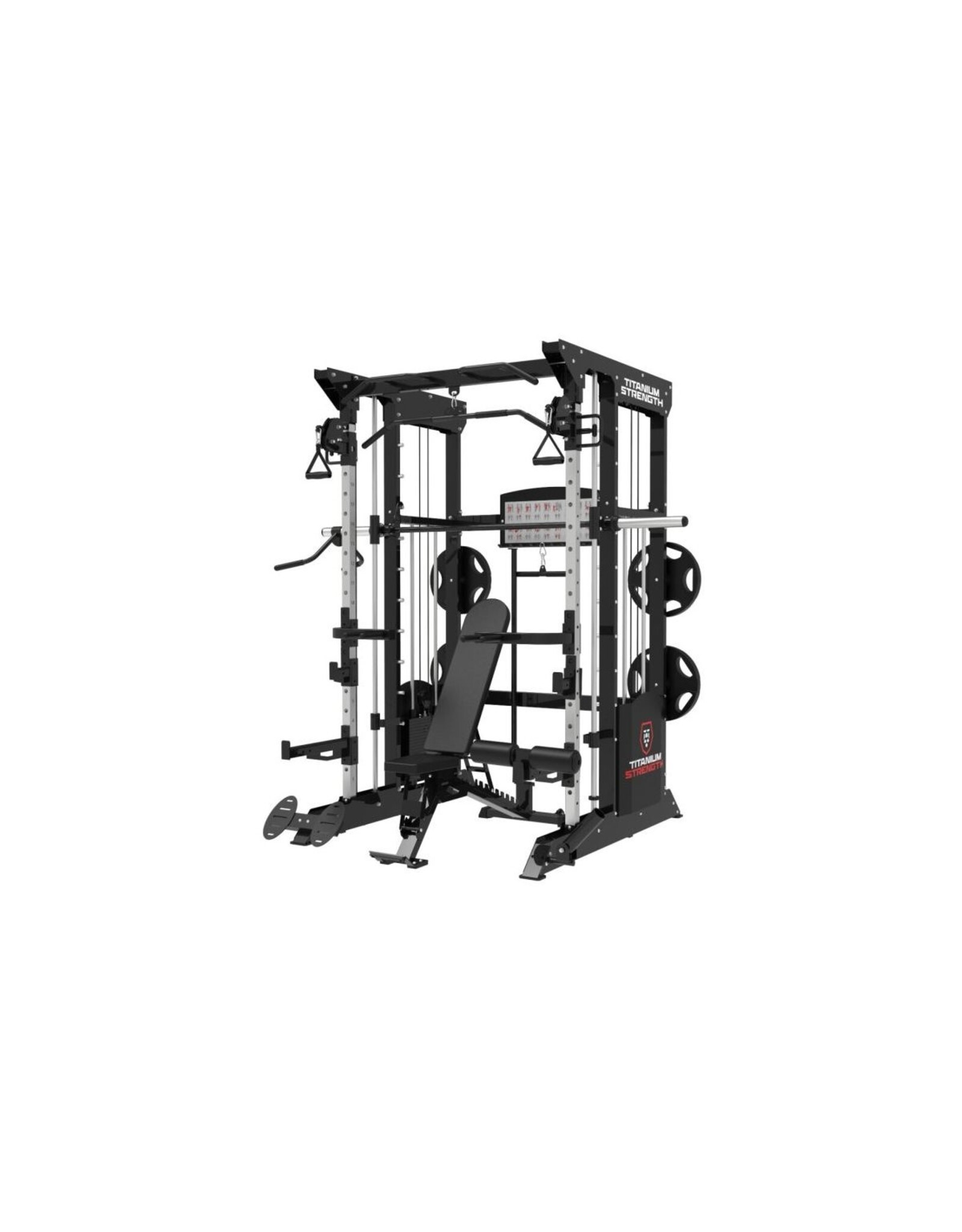 Titanium strenght Titanium Strength Black Series B200 V2 Smith-Machine | Multipower | Rack + Katrollen