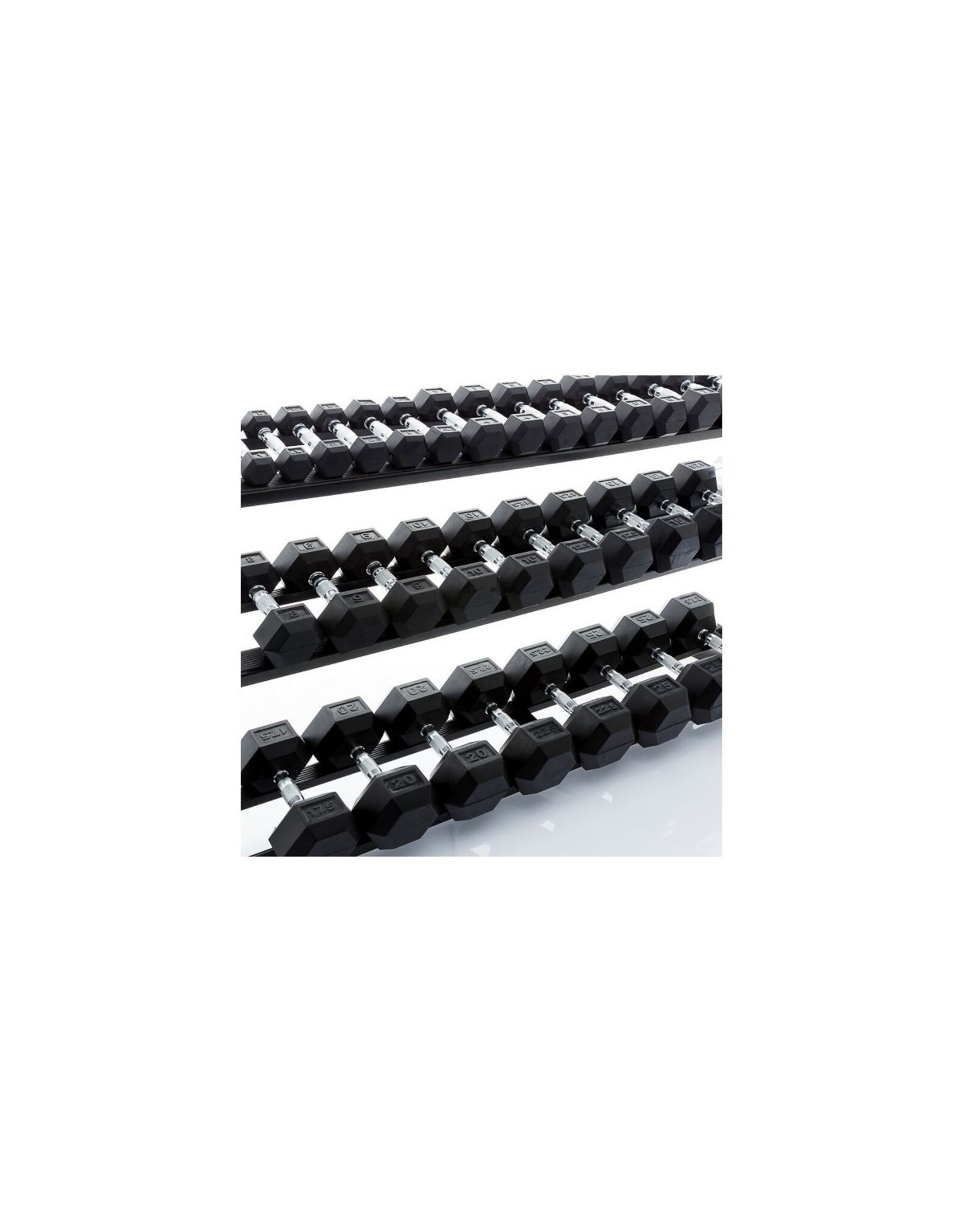 Dumbells RS Hexa Chroom Rubber 2x 3kg