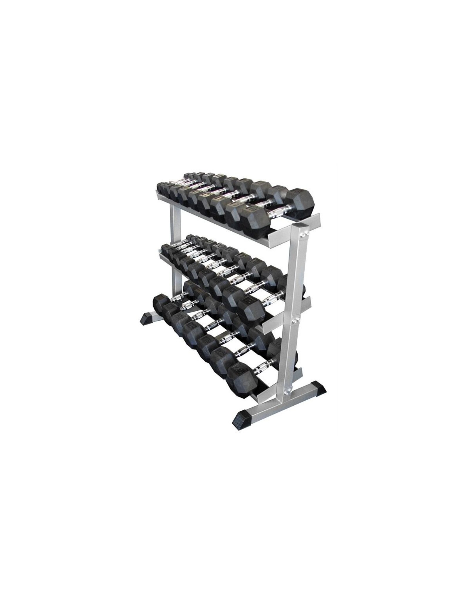 Dumbells RS Hexa Chroom Rubber 2x 3kg