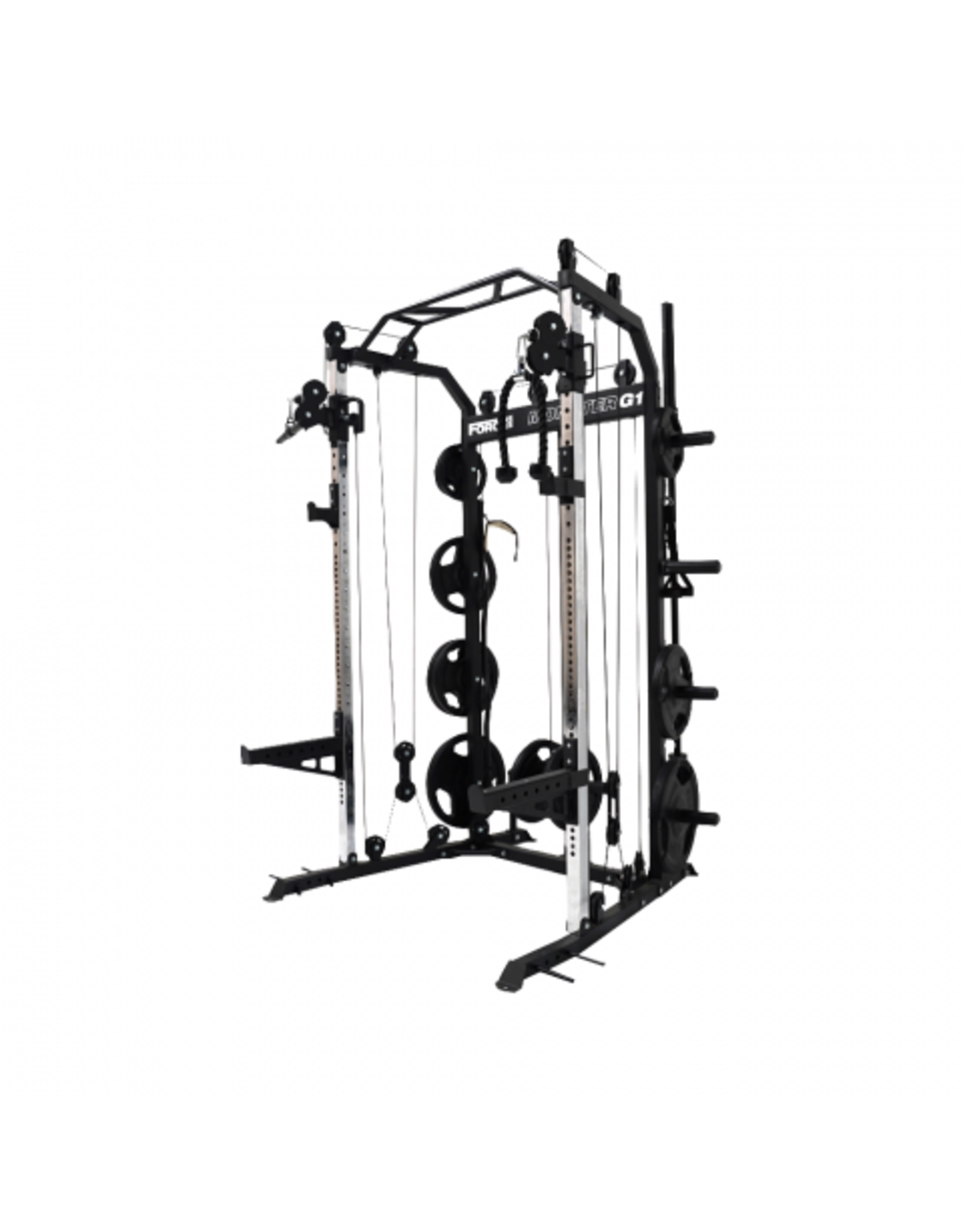 Titanium strenght Force USA G12 ALL-IN-ONE Trainer | Dubbele Katrol 90,5 KG| Smith Machine | Multipower Rack | Leg Press