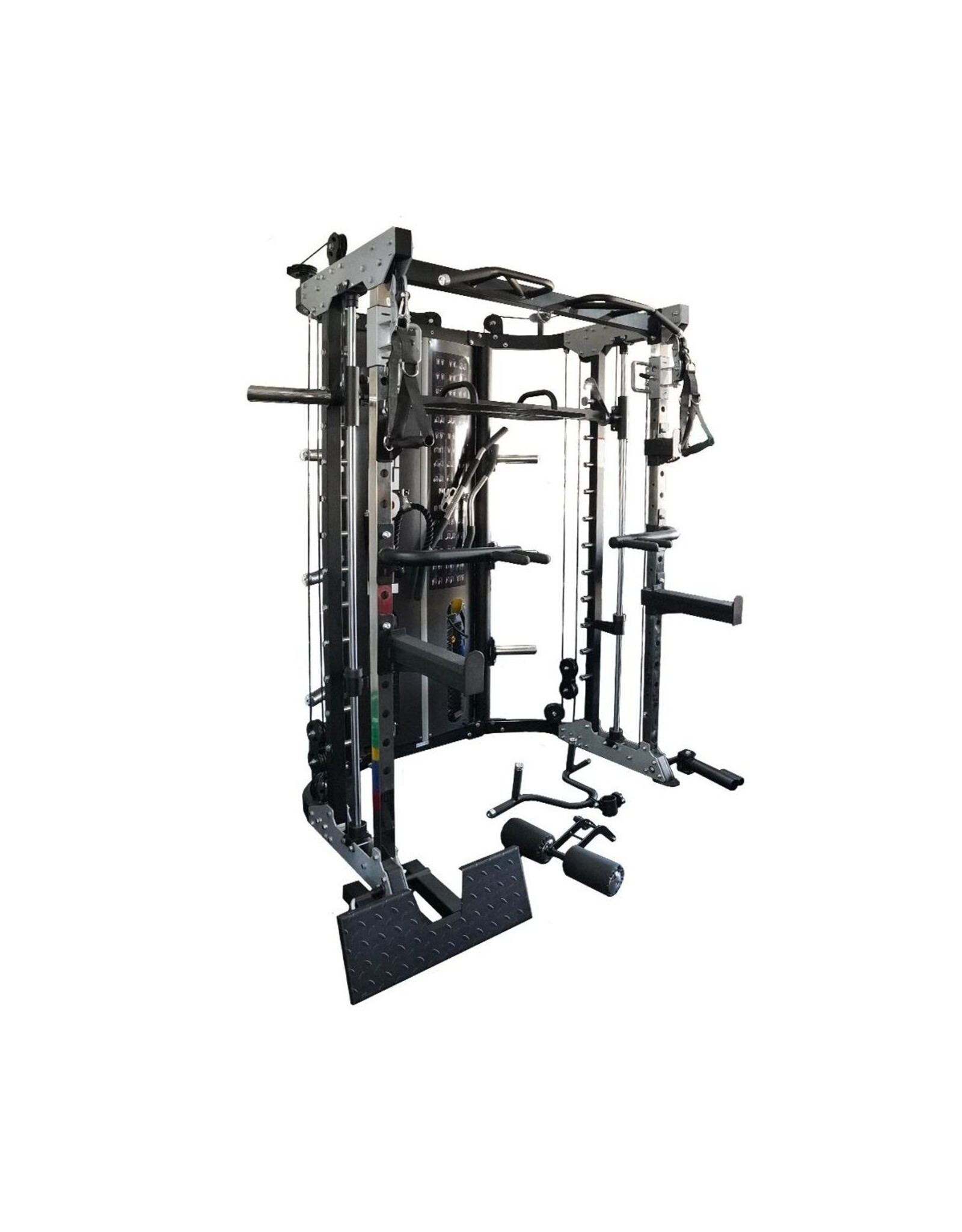 Titanium strenght Force USA G12 ALL-IN-ONE Trainer | Dubbele Katrol 90,5 KG| Smith Machine | Multipower Rack | Leg Press