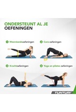 Tunturi Tunturi NBR Yogamat met Draagtas | Fitness mat Extra dik & zacht | Sportmat | Anti slip | 180x60x1.5cm | Incl Trainingsapp | Petrol Blauw