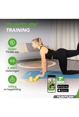 Tunturi Tunturi NBR Yogamat met Draagtas | Fitness mat Extra dik & zacht | Sportmat | Anti slip | 180x60x1.5cm | Incl Trainingsapp | Petrol Blauw