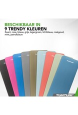 Tunturi Tunturi NBR Yogamat met Draagtas | Fitness mat Extra dik & zacht | Sportmat | Anti slip | 180x60x1.5cm | Incl Trainingsapp | Petrol Blauw