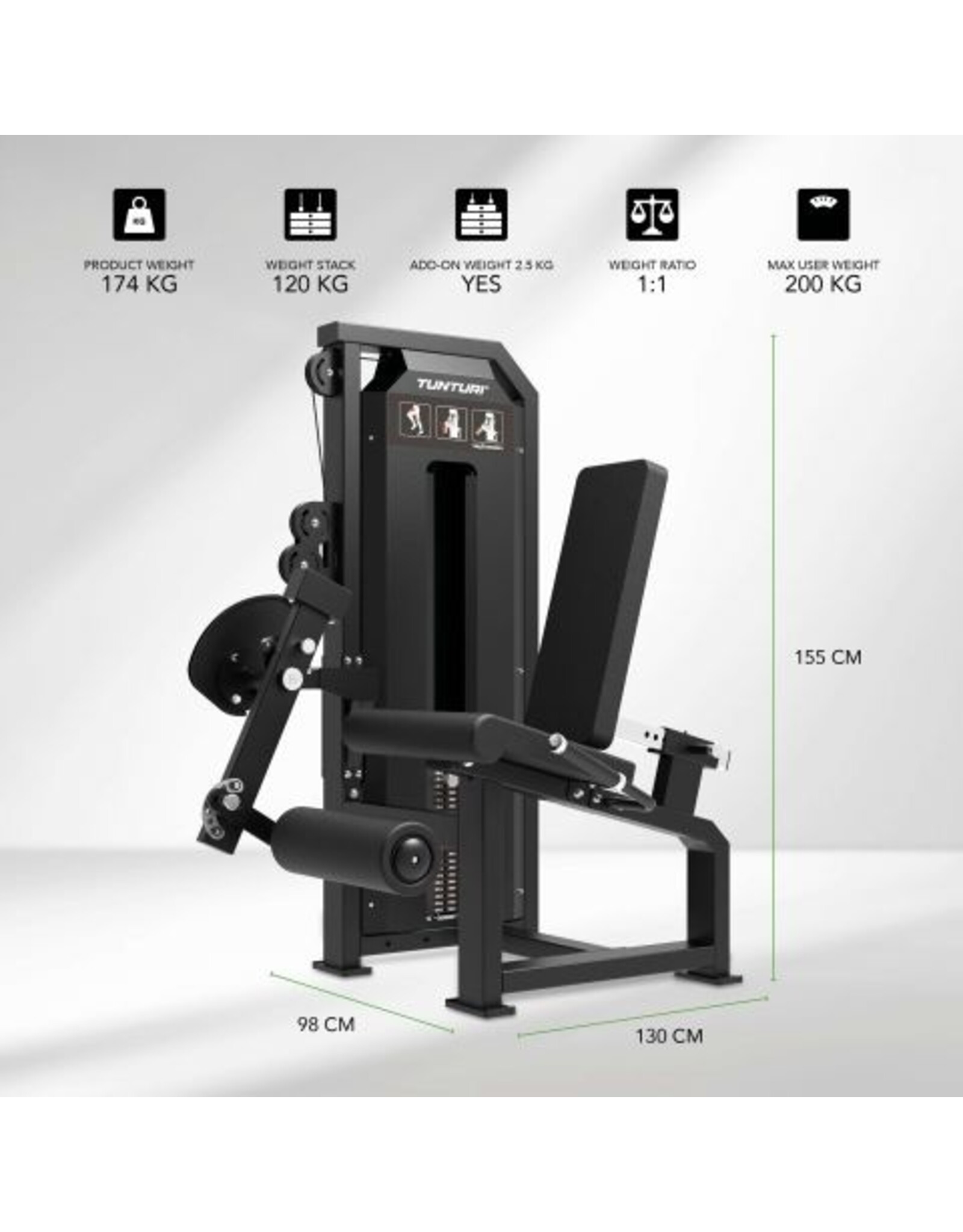 Tunturi Tunturi Platinum Leg extension - Selectorized - V-series