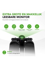 Tunturi Tunturi Stepper - Stepper Fitness - Traploper - Aerobic Step - Fitness - Incl display en Weerstandsbanden - Zwart