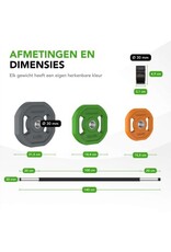 Tunturi Tunturi Aerobic Pump Set 20kg - Halterset met 6 schijven - Incl. halterstang - Met rubberen beschermlaag