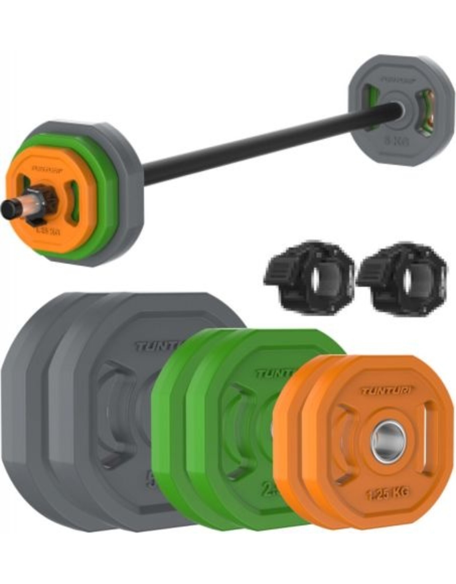 Tunturi Tunturi Aerobic Pump Set 20kg - Halterset met 6 schijven - Incl. halterstang - Met rubberen beschermlaag