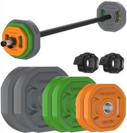 Tunturi Tunturi Aerobic Pump Set 20kg - Halterset met 6 schijven - Incl. halterstang - Met rubberen beschermlaag