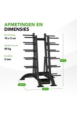 Tunturi Tunturi Aerobic Pump Set Pro Rack - Halter opbergrek voor 30 sets - Gewichtenrek van extra dik staal