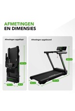 Tunturi Tunturi Cardio Fit T60 Loopband - Hardloopband met bluetooth - Wandelband - 44 programma's - Inklapbaar - Walking pad - Compact - 0,8 tot 18,0 km/u