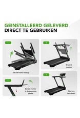Tunturi Tunturi Cardio Fit T60 Loopband - Hardloopband met bluetooth - Wandelband - 44 programma's - Inklapbaar - Walking pad - Compact - 0,8 tot 18,0 km/u
