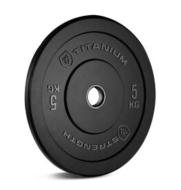 Titanium strenght Olympische schijf Bumper Zwart 5 KG BP5
