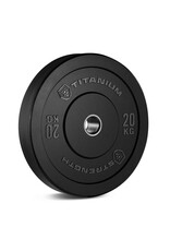 Titanium strenght Olympische halterschijf Bumper Zwart 20 KG BP20