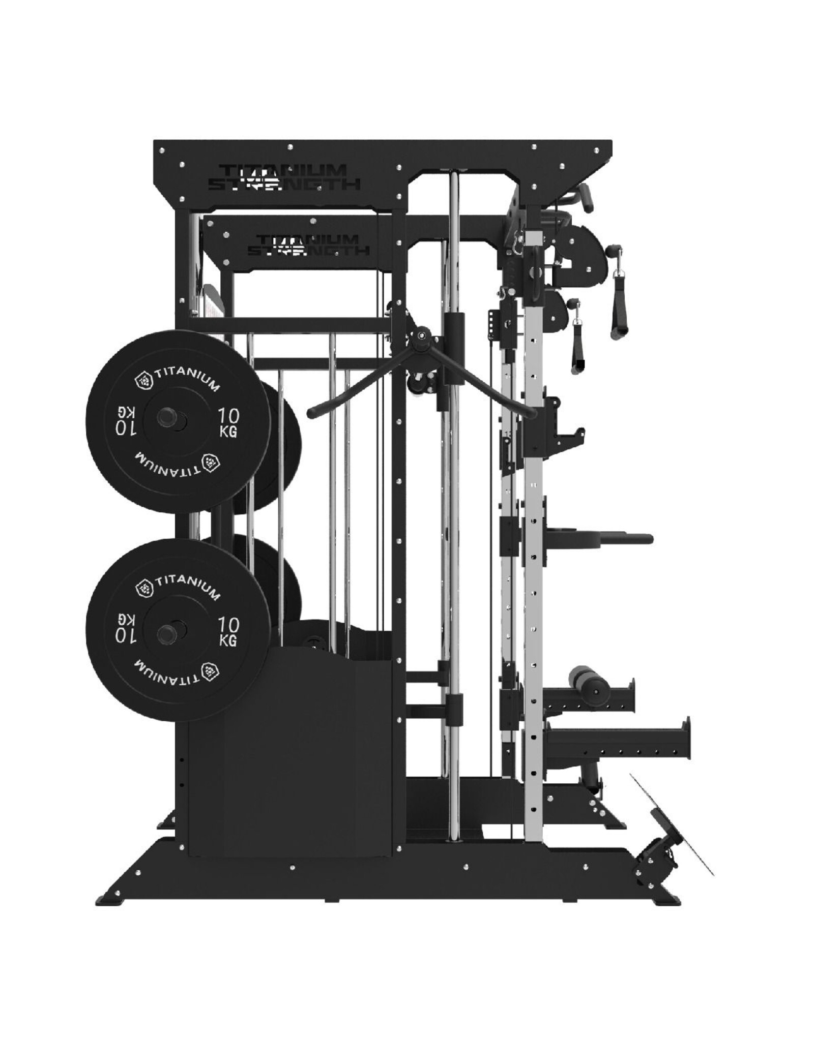 Titanium strenght Multipower - Smith-machine, Multipower, Rack + Katrollen + 200 kg Gewichtplaten inbegrepen B200 V3