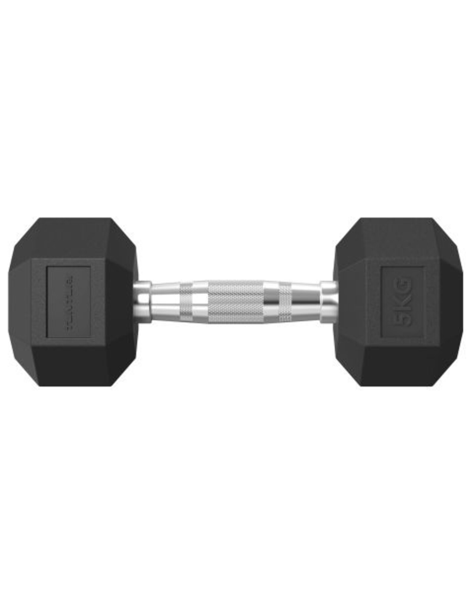 Tunturi Platinum Hexa Dumbbell Set - Rubber - 2x 5kg - Zwart