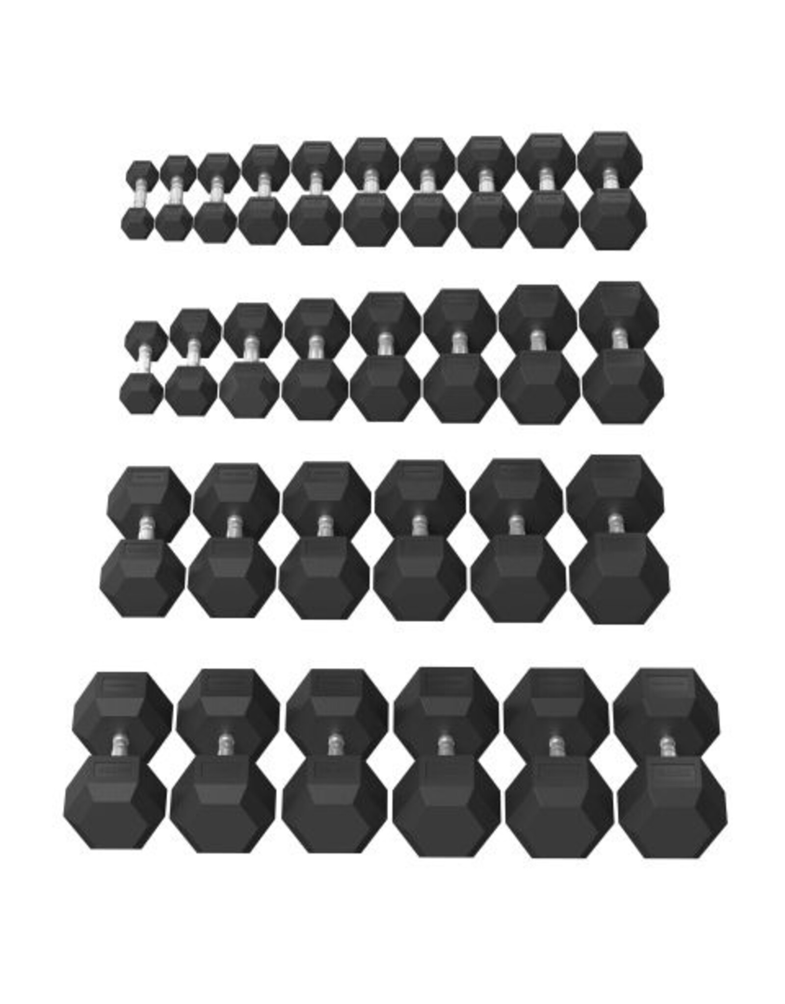 Tunturi Tunturi Platinum Hexa Dumbbell - Rubber - 1x 6kg - Zwart