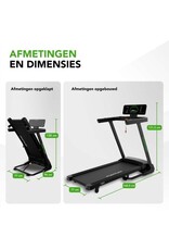 Tunturi Tunturi Cardio Fit T50 Loopband - Hardloopband met bluetooth - Wandelband - 44 programma's - Inklapbaar - Walking pad - Compact - 0,8 tot 16,0 km/u