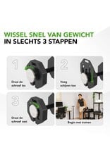 Tunturi Tunturi Rapid Adjustable Dumbbell - Enkele dumbbellset van 20kg - Verstelbaar van 4 t/m 20 kg - 9 dumbels in één - Gewichtenset voor home gym