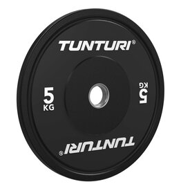 Tunturi Tunturi Platinum bumperplates - Halter gewichten - Halterschijven - 1x 5kg - Zwart