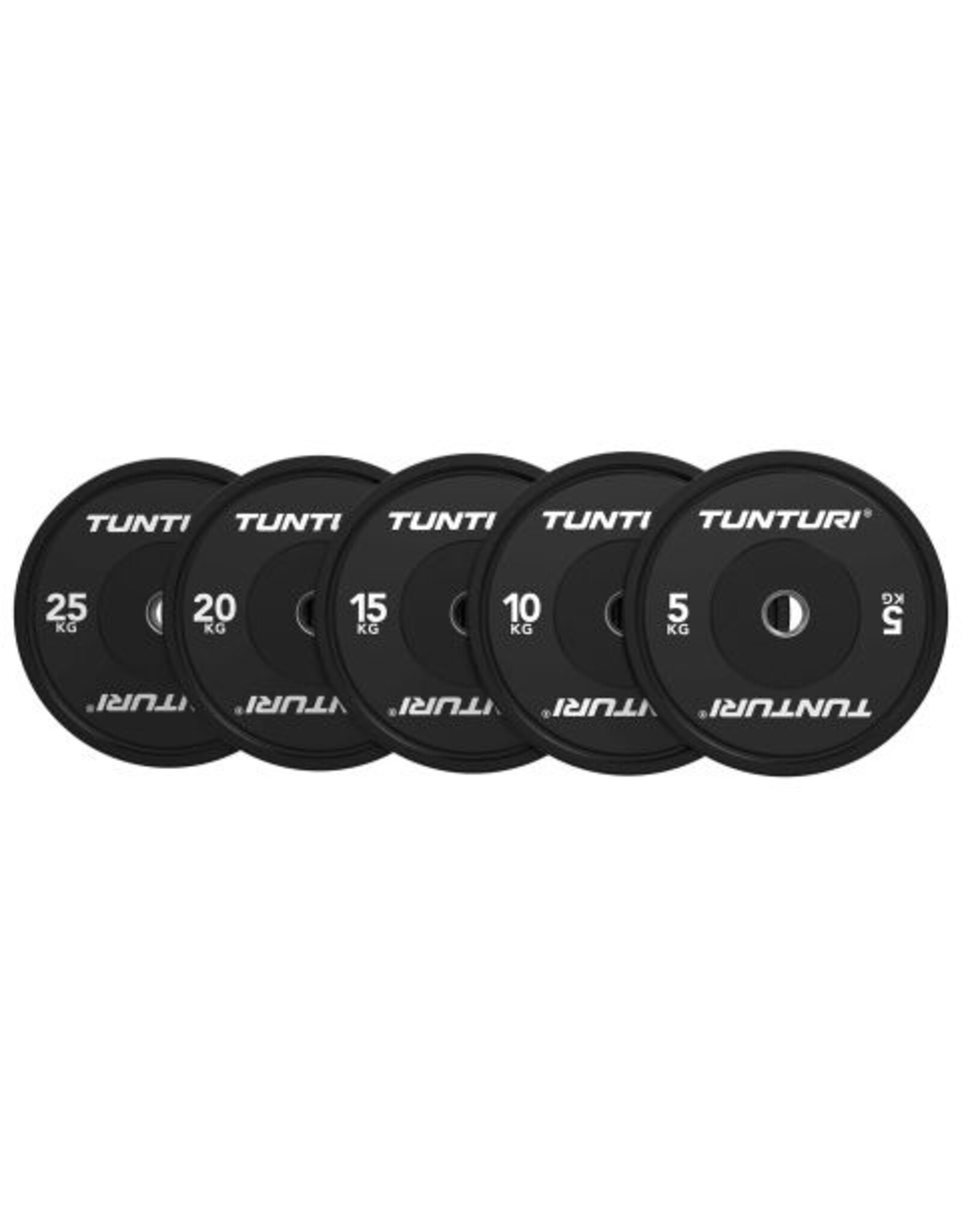 Tunturi Tunturi Platinum bumperplates - Halter gewichten - Halterschijven - 1x 5kg - Zwart