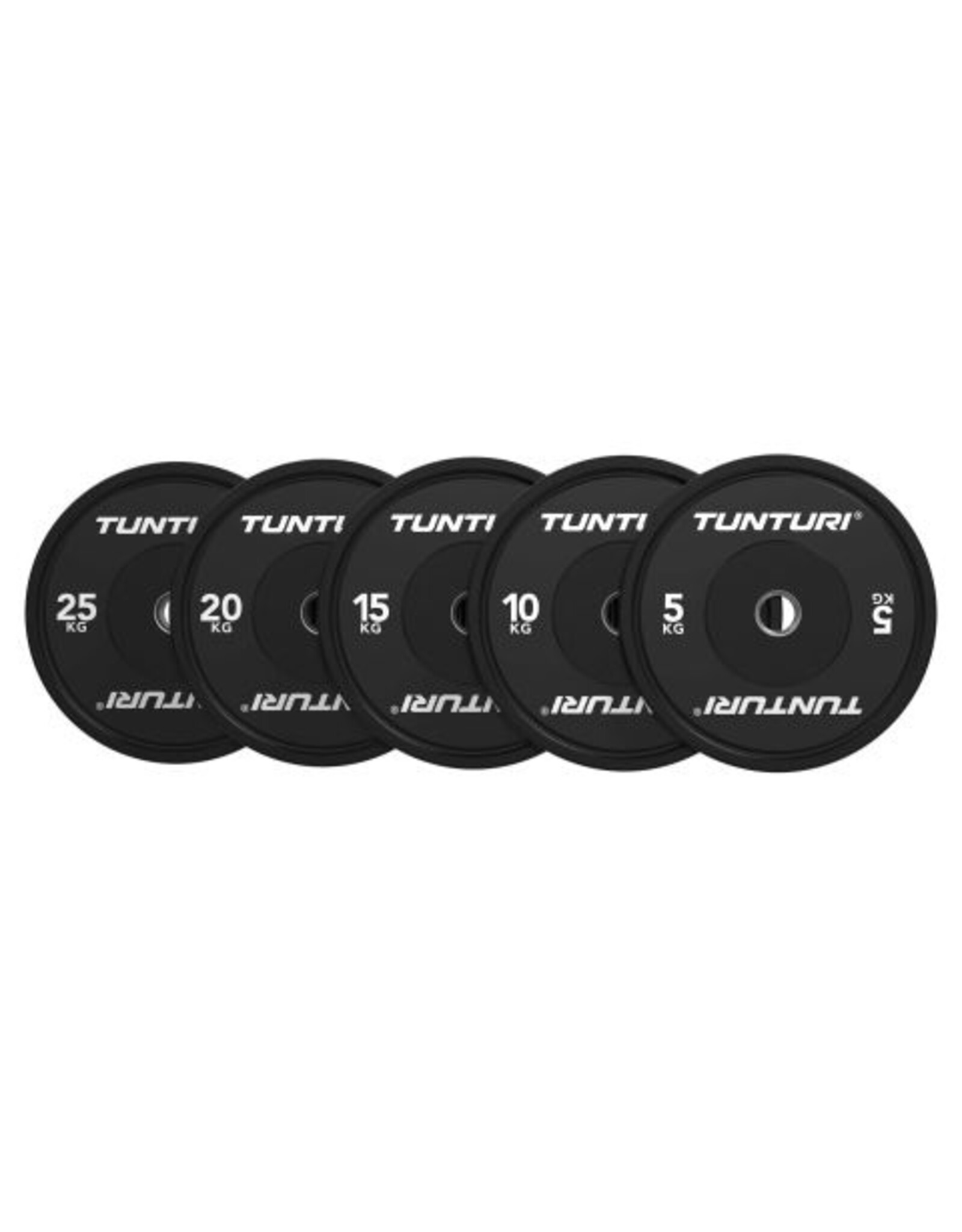 Tunturi Tunturi Platinum bumperplates - Halter gewichten - Halterschijven - 1x 20kg - Zwart
