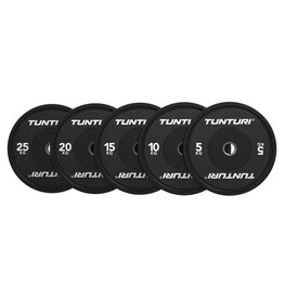 Tunturi Tunturi Platinum bumperplates - Halter gewichten - Halterschijven - 1x 20kg - Zwart