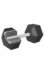 Tunturi Tunturi Platinum Hexa Dumbbell Set - Rubber - 2x 4kg - Zwart