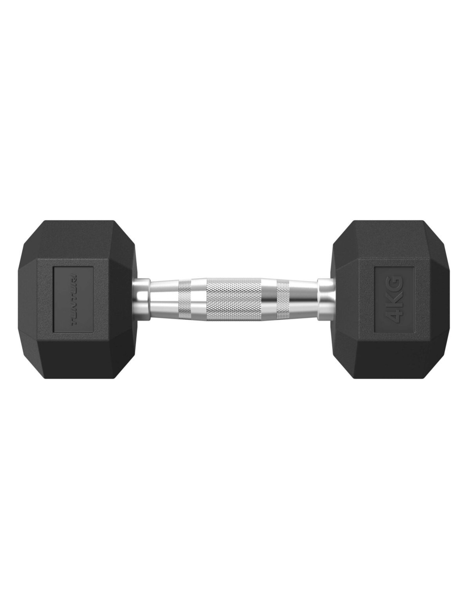 Tunturi Tunturi Platinum Hexa Dumbbell Set - Rubber - 2x 4kg - Zwart